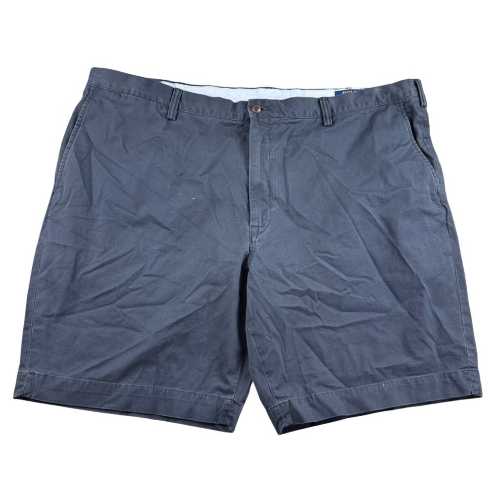 Polo Ralph Lauren Classic Fit Shorts Men 46B Blue Stretch Solid 9" Inseam Cotton